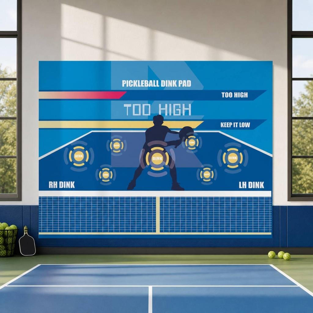 Training Wall Decal Printed Pickleball Sticker Repositionable