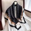 Fashion printed silk scarf twill silk high quality square scarf women's headscarf 91x91cm travel shawl autumn and winter scarf