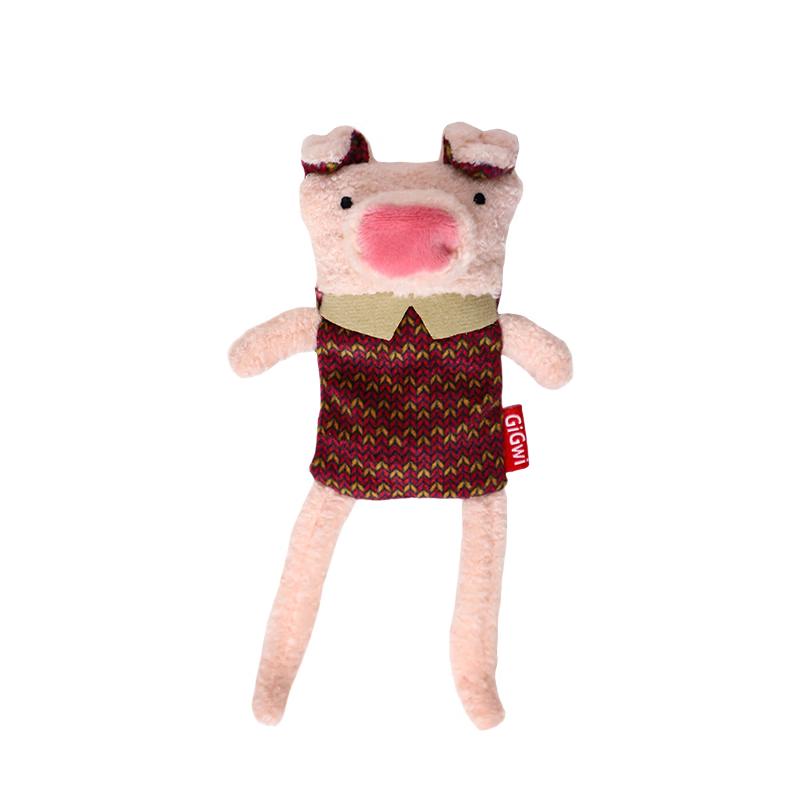 GiGwi Long-Legged Pig Plush Dog Toy