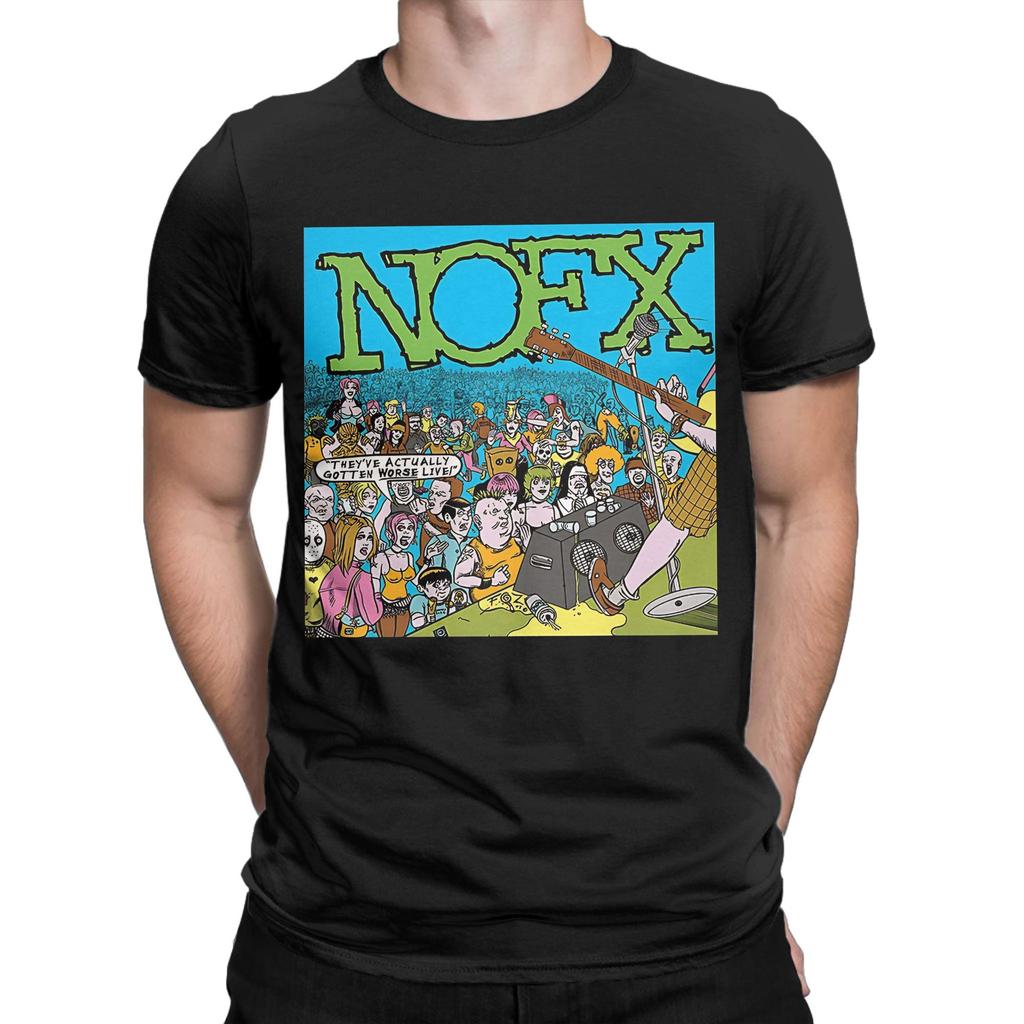 NOFX 90s Punk Inspired Classic Novelty 100% Cotton T-Shirt Tees Tops For Men