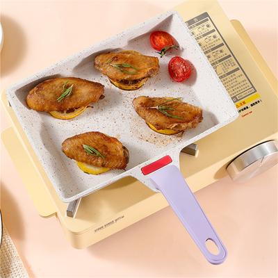 22cm Square Non-Stick Frying Pan Mini Pancake Omelette Aluminium Pot Tamagoyaki Breakfast Saucepan Kitchen Cooking Griddle