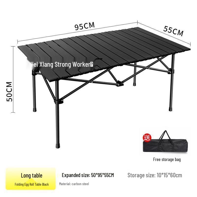 Portable Outdoor Folding Table and Chair Set - Durable Egg Roll Design for Camping, Picnics, & Fishing