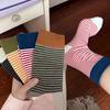 Japanese Striped Socks Children'S Medium Tube Socks Pure Cotton Tide College Style Stockings Women