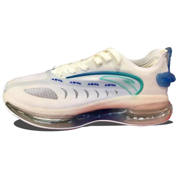 Anta Cushioning Slip Resistant Abrasion Resistant Breathable Low top Running Shoes Men's White Gray Blue 112125598-2