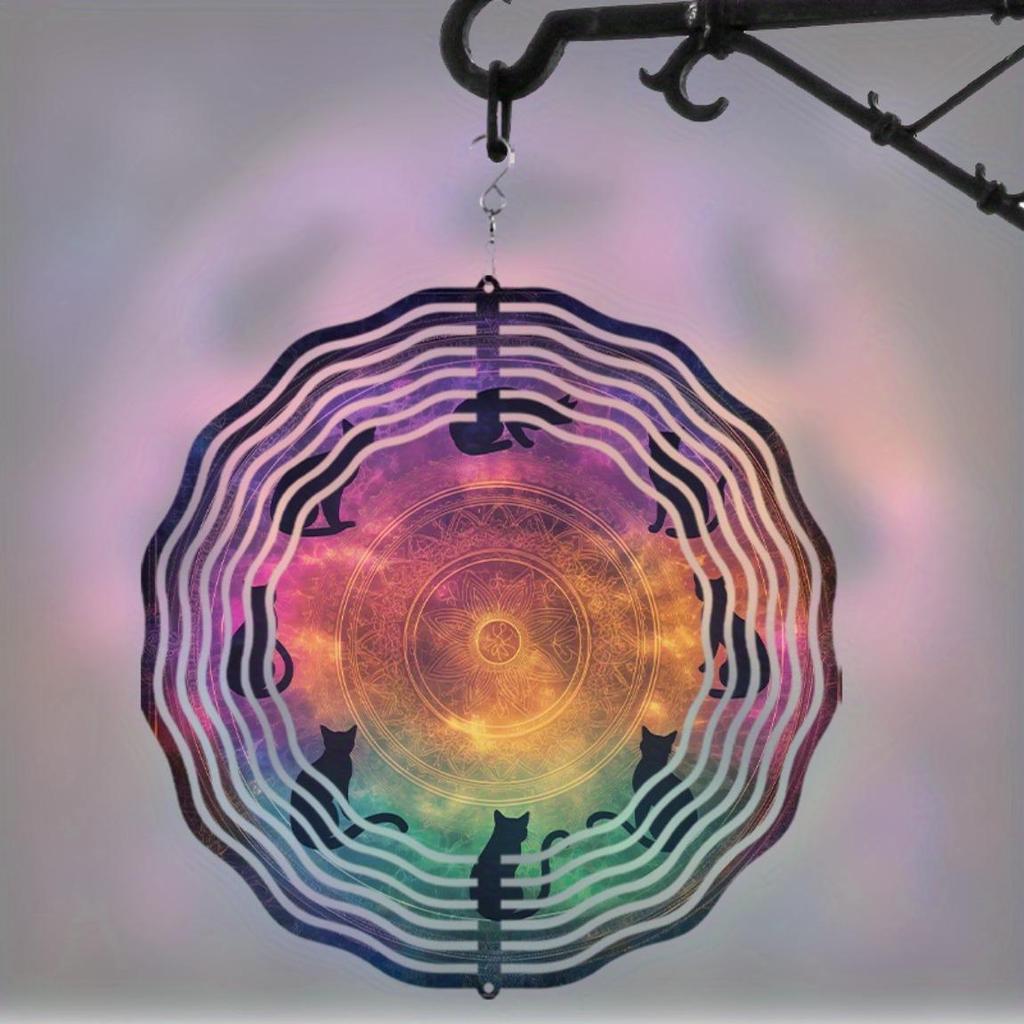 10 Inch Hanging Wind Chime Spiritual Design with 360 Hook Garden Yard Decoration for All Seasons Natural Landscape Outdoor Decor