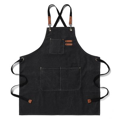 Work Apron Waterproof Breathable Adjustable Thickened Unisex Kitchen Apron with Pockets for BBQ
