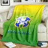 Confederacao Brasileira De Futebol Theme Personalized Outdoor Flannel Blankets Soft And Suitable For All Seasons Perfect For Sofas Beds And Camping