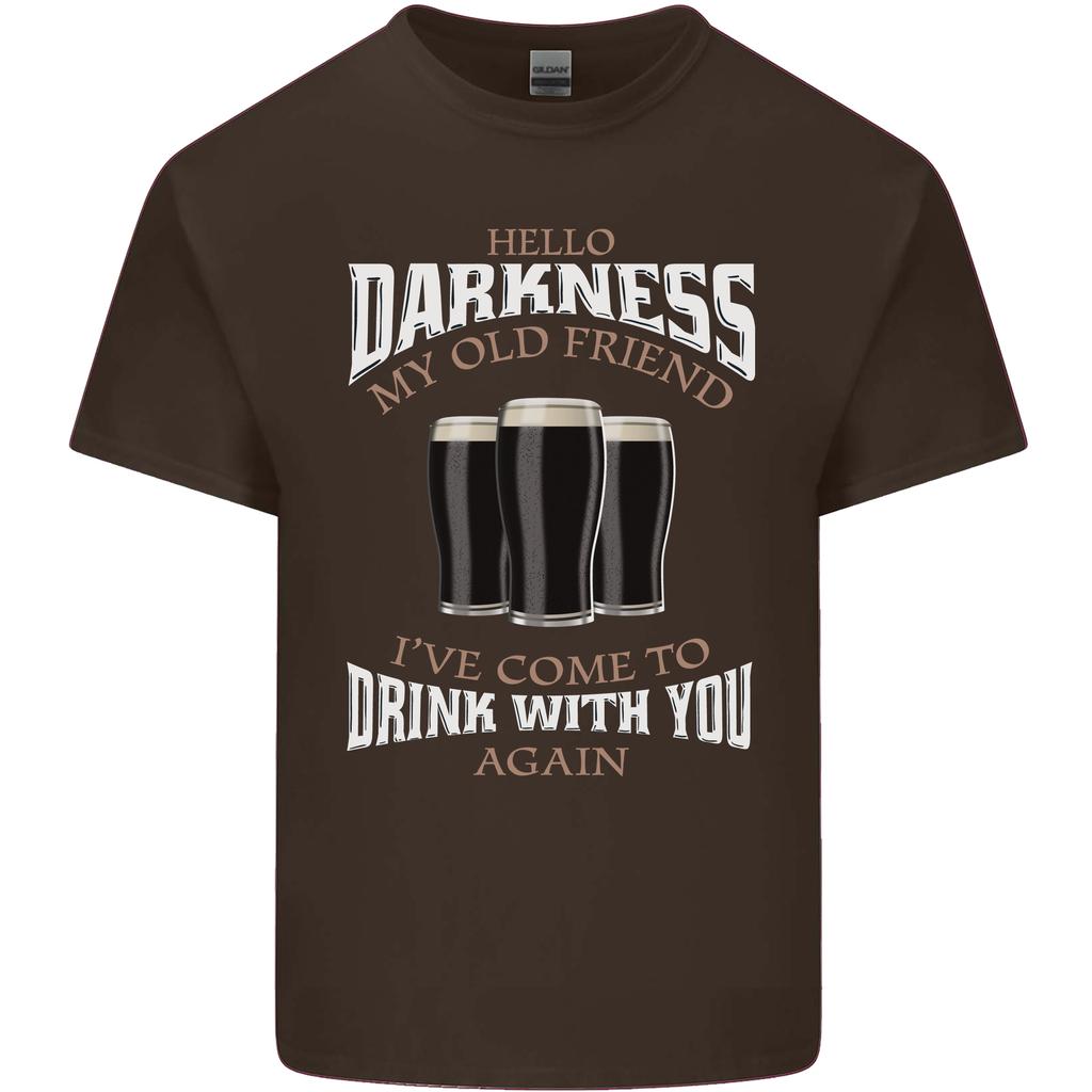 Hello Darkness My Old Friend Funny Guiness Unisexs Light Cotton TShirt