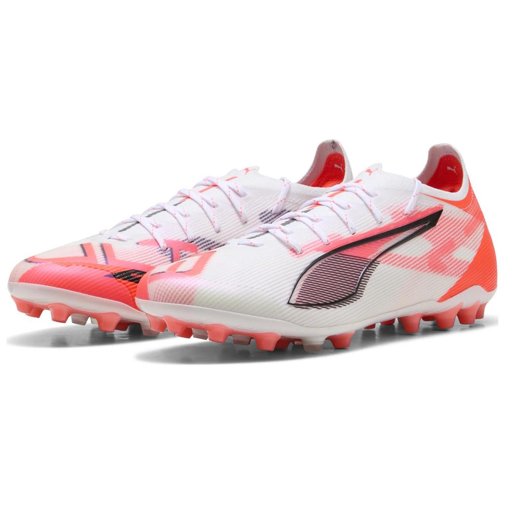 Puma Ultra 5 Series Ultimate Comfortable Durable Mg (Rubber Short Stud) Soccer Shoes Unisex Soccer Shoes White Orange 108342-01