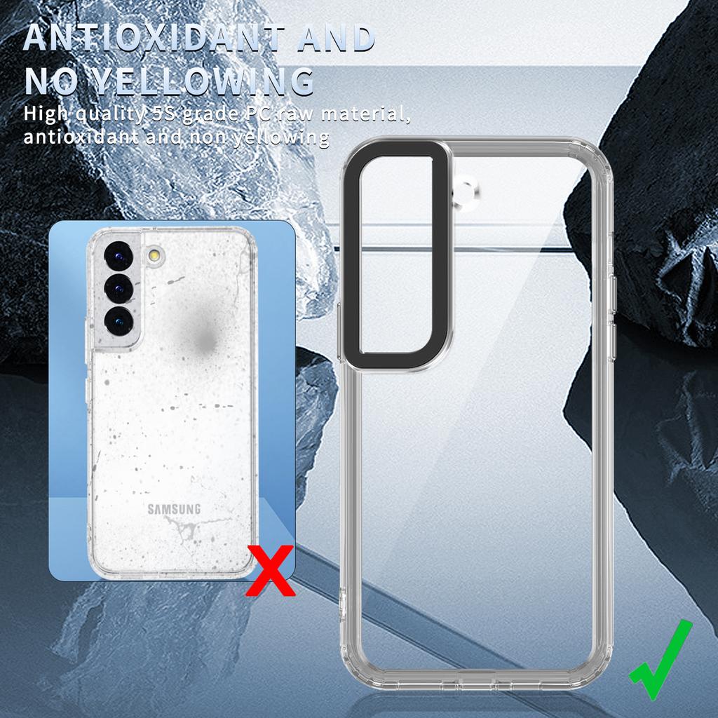 For Samsung Galaxy S22 5G Case Hybrid Design PC+TPU Anti-Fall Phone Cover