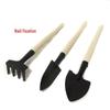 Mini Garden Tool Set: Reinforced Wooden Handle Shovel, Rake, & Spade for Planting