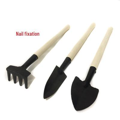 Mini Garden Tool Set: Reinforced Wooden Handle Shovel, Rake, & Spade for Planting