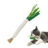 Kauspielzeug für Katzen in Form einer Frühlingszwiebel, weiches Filzspielzeug für Katzen mit Frühlingszwiebeln, interaktives Trainingszubehör für Haustiere für Kätzchen und Katzen im Haus