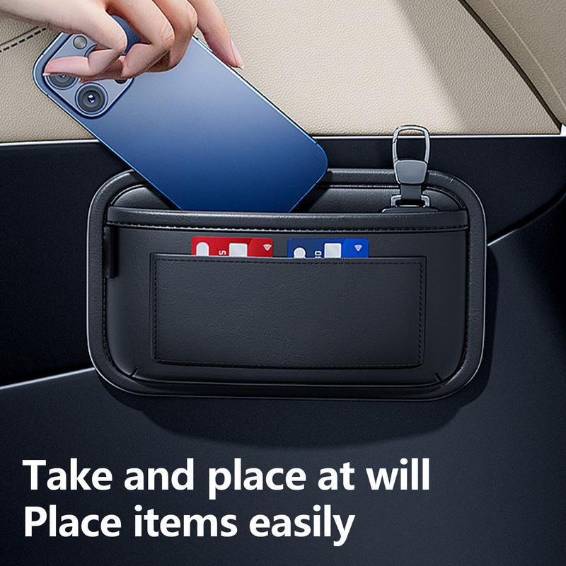 Car Seat Pockets Organizer For Car Seat Crevice Filler Interior Vehicle Storage Pockets PU Leather Magic Strap Multi-functional CHINA
