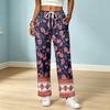 Women's Color Drawstring Elastic Waist Scrub Pants with Pockets for Work and Casual Wear