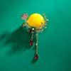 Lotus Pond Moonlit lotus brooch, new Chinese ancient style women's high-end texture tassel brooch, design sense brooch