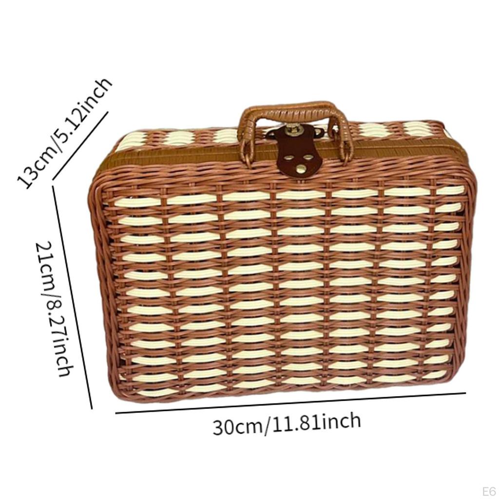 Handmade Storage Basket Festival Gift Box Suitcase for Desktop Household