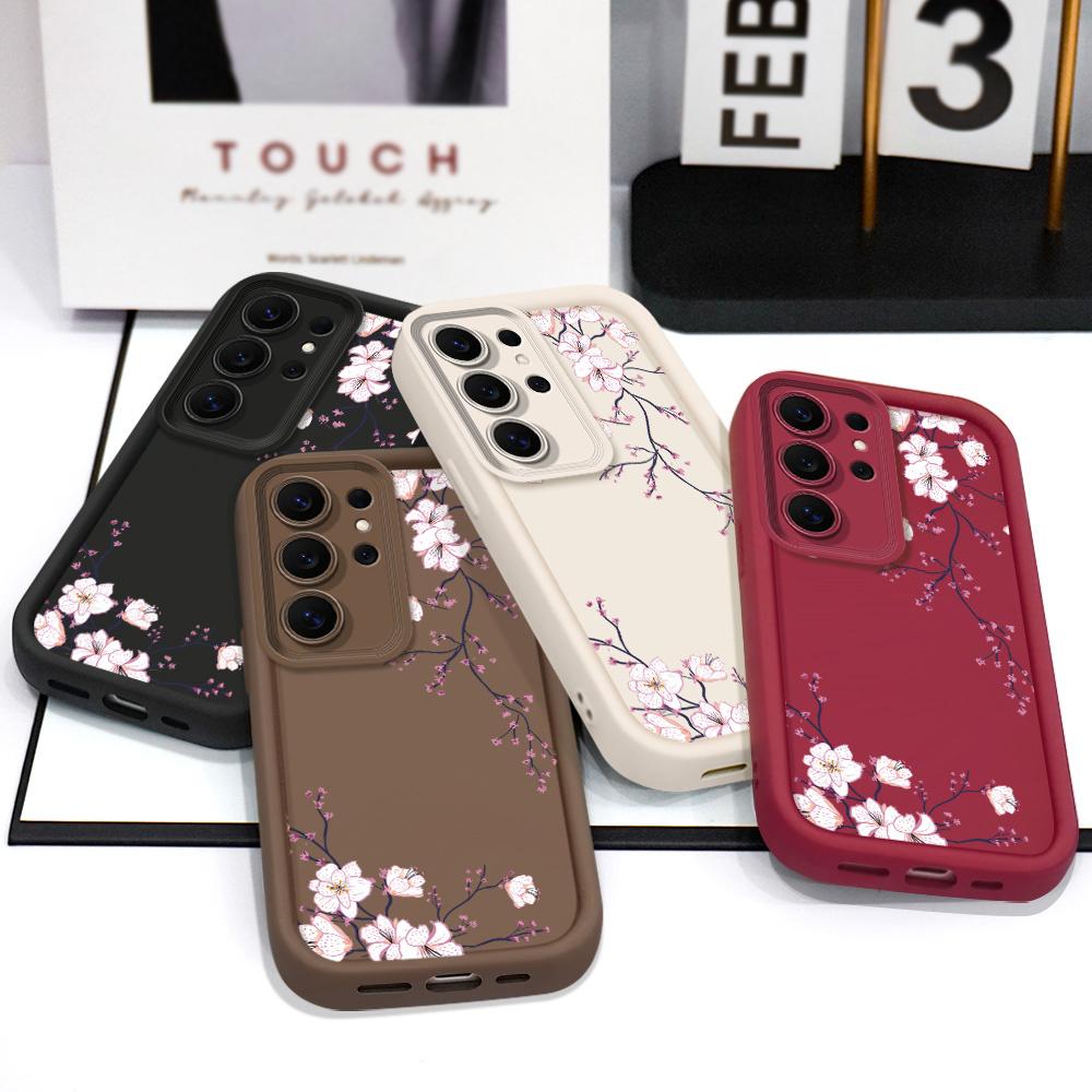 Spring Flowers Phone Case For Samsung Galaxy S26 S25 S24 FE Plus Ultra 5G Staircase Soft Cover