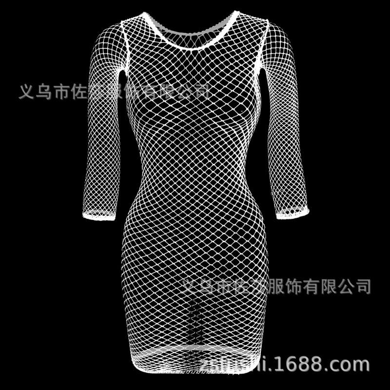 Sex underwear sexy fishing net perspective one-piece net socks suspender temptation hollow open one-piece stockings net