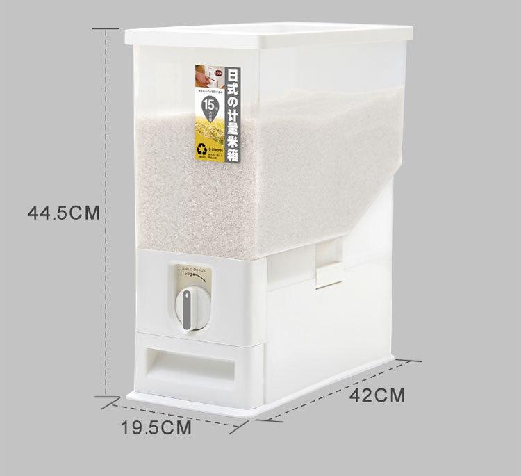 6kg 10kg Automatic Rice Bucket Quantifiable Cereal Dispenser Insect-proof Moisture-proof Sealed Rice Box Food Storage Container