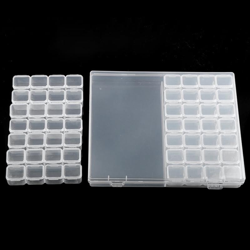 Practical 56 Grids Jewelry Organizer Box Independent for Rhinestone Crystal Bead Organizer Container Small Parts Storage