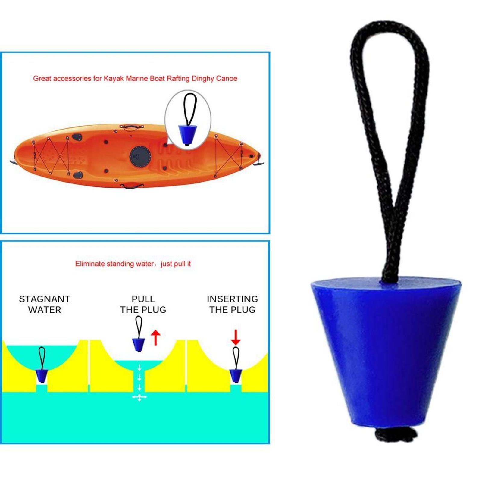 

Universal Scupper Plug Stopper Bung Holes Accessories Dinghy Kayak Inflatable Canoe Rowing Cord Rope one size синій