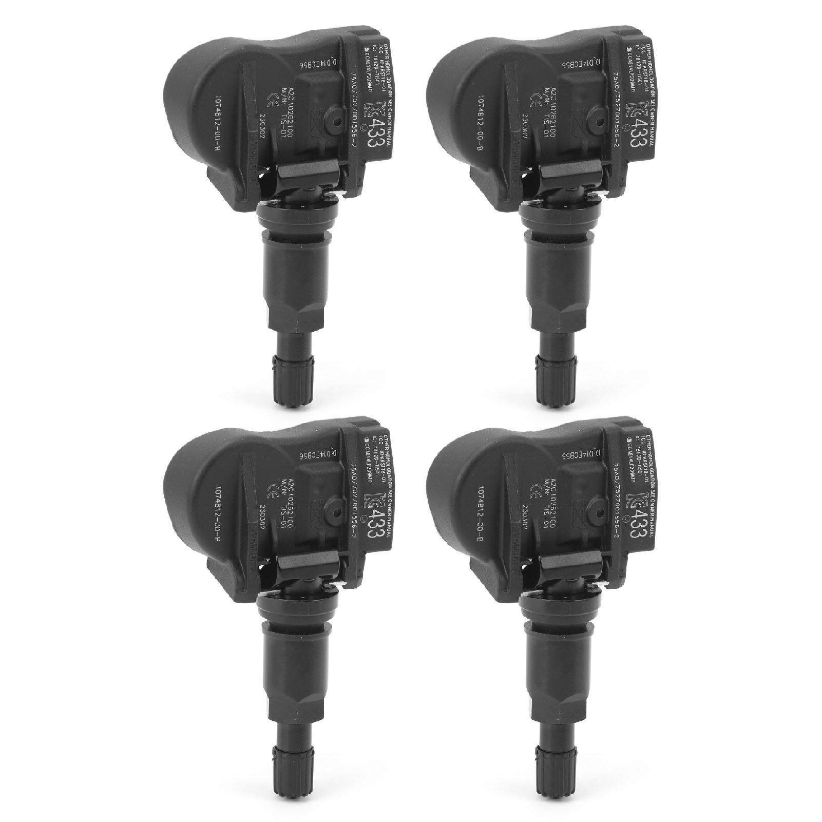 

4PCS Tire Pressure Sensor 107481200B 433MHz Sensitive Smooth Operation Replacement For Tesla Model 3 S X