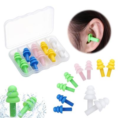 Washable Reusable Waterproof Noise Sleep Ear Plugs Silicone Earplugs Ear Plugs Silicone Ear Plugs
