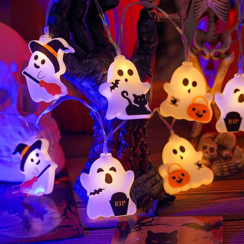 Colorful Cute Ghost LED Halloween String Lights - Decorative Atmosphere Lights