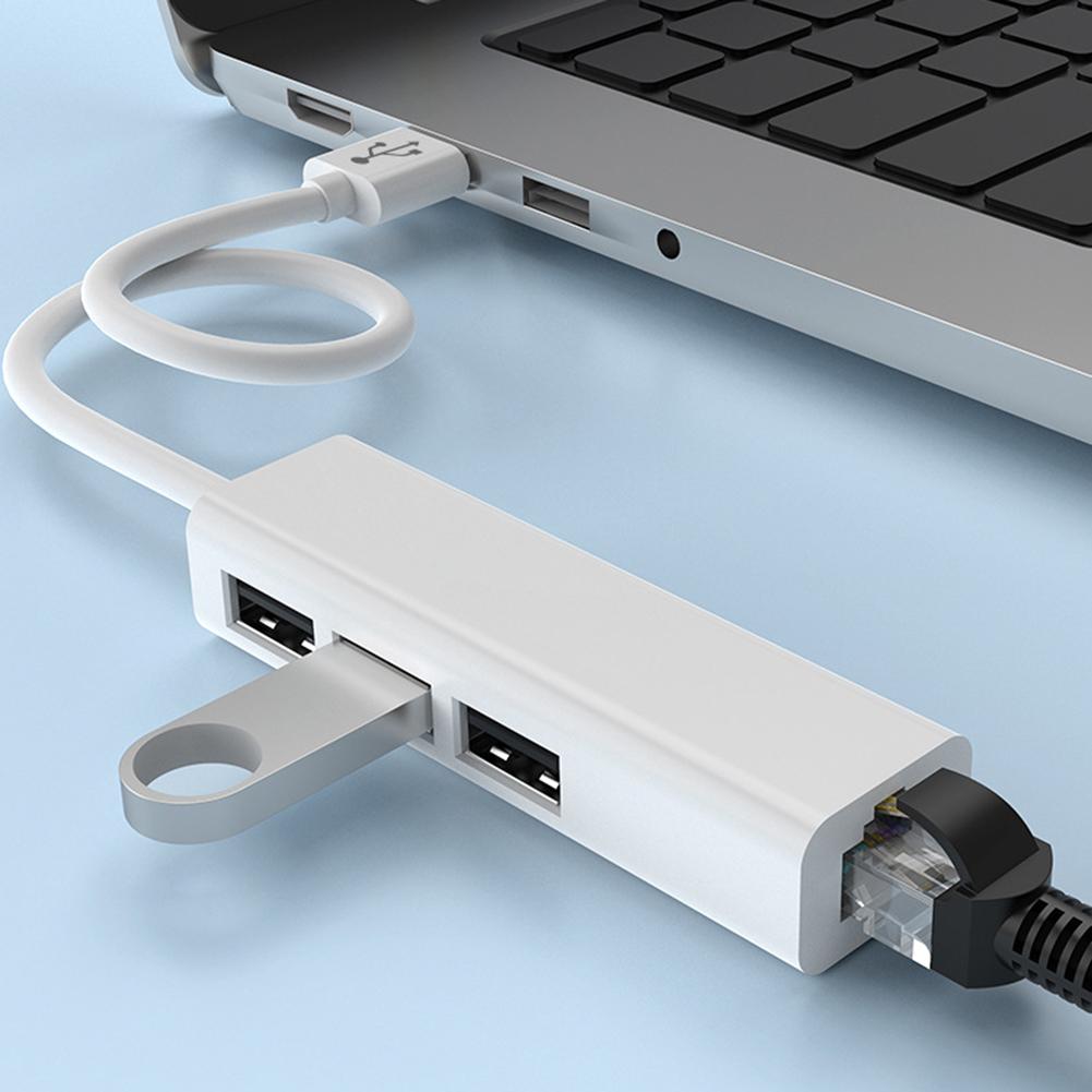 Type-C To RJ45 Laptop Adapter USB2.0 Type-C 4 In 1 RJ45 Type-C Splitter 10GBit/s USB Network Card Hub for Desktop Computer PC