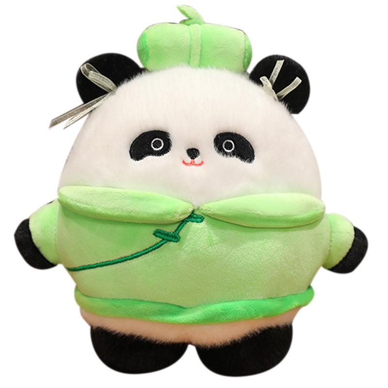 Cute National Trend Plum Orchid Bamboo Chrysanthemum Panda Doll Chinese Style Giant Panda Doll Plush Toy Little Panda Pendant