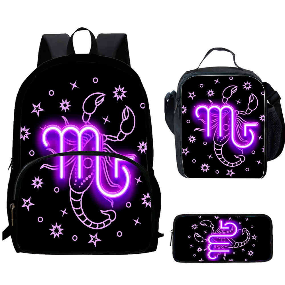 12 Sternbilder Schultasche High Definition Multifunktion Oxford Leichter Rucksack Haare