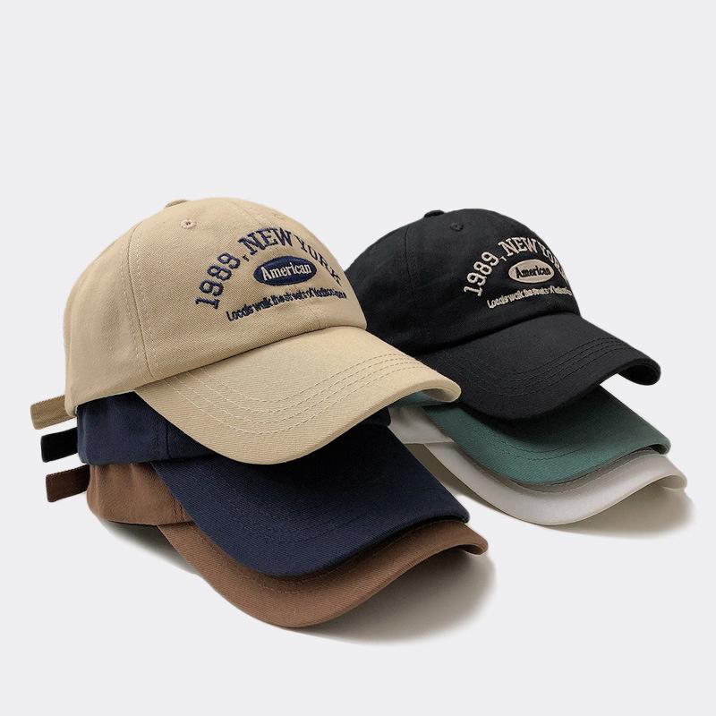 Retro Letter Embroidery Baseball Cap for Men and Women Curved Brim Hat Summer Outdoor Soft Top Caps Casual Snapback Sun Hats