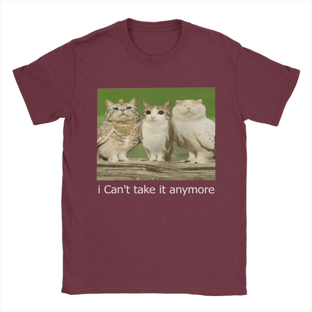 Oversized TShirt Beach Cat Owl Funny Meowl Cursed Internet T Shirts Pure Cotton Tee Shirt for Couple Y2K Short Sleeve Top Tees