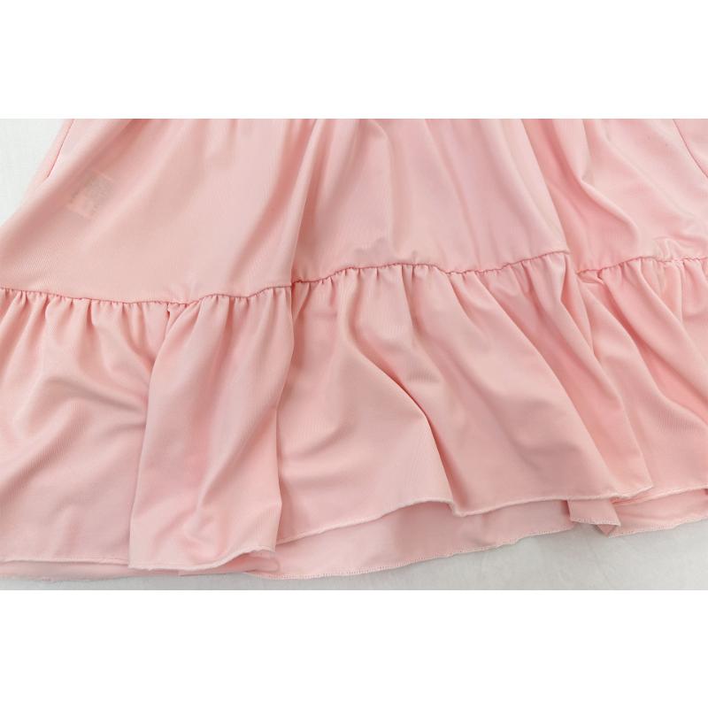 Women's Summer Sexy Deep V-Neck Ruffle Trim Mini Dress Sleeveless High Waist Tiered Slim Fit Party Vacation Dress