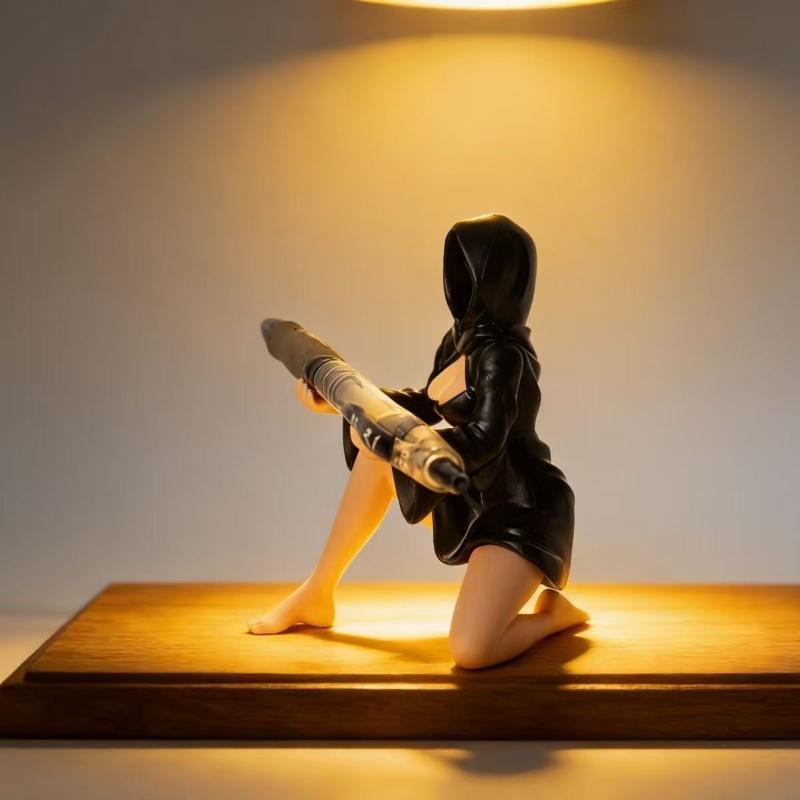 3D Printed Mysterious Black Robe Queen Desktop Pen Holder Multifunctional Organizer Unique Gift for Office Desk Decor
