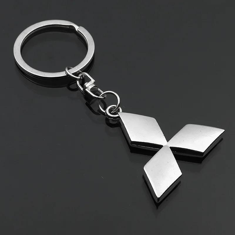 

1pcs Car Style Metal Key Chain Accessories Pendant Key Ring For Mitsubishi ASX Lancer Pajero Outlander Colt Galant L200 Ralliart