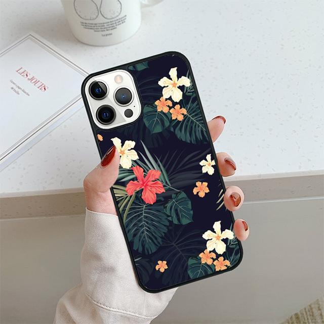 Tropical Flowers Phone Case For iPhone 17 Air 13 12 14 15 16  Cover For Apple Pro Max Plus