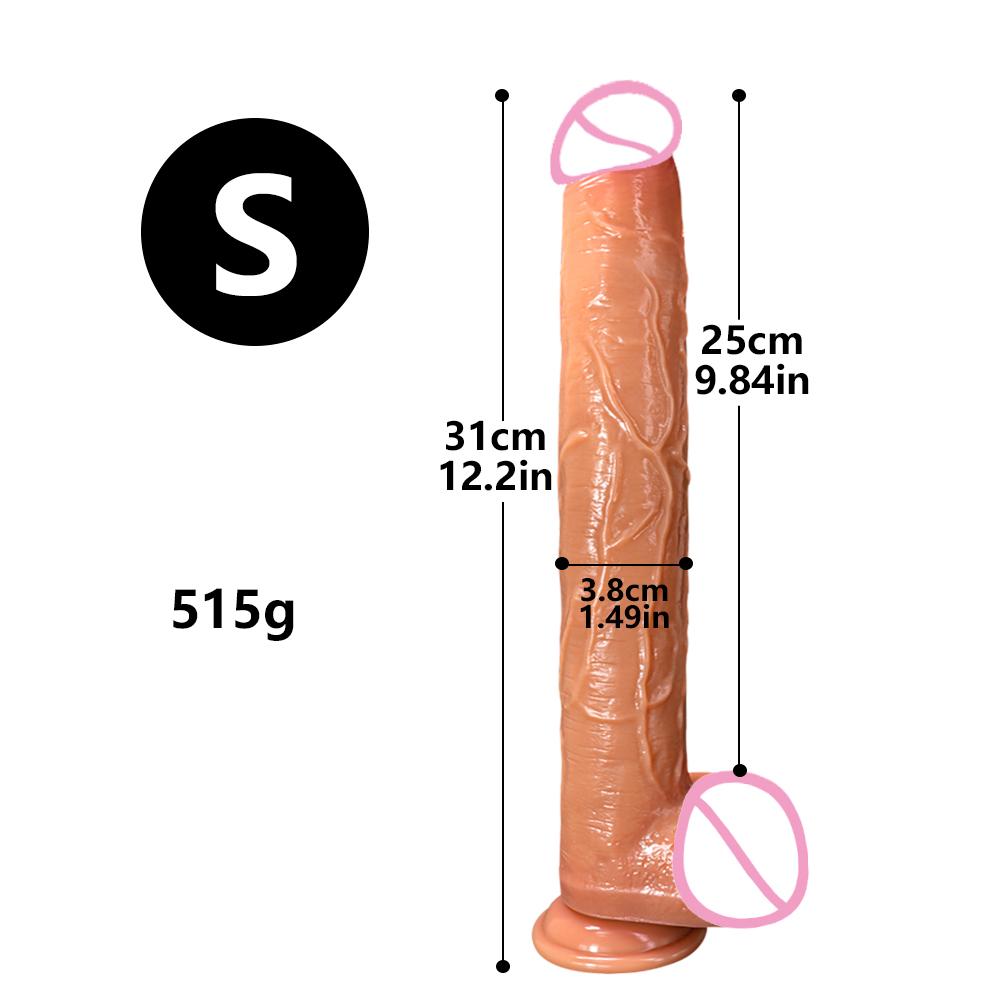 New Super Long Penis Soft Silicone Dildo Butt Plug Prostate Massager Huge Vagina Anal Dildo Suction Cup Adult Sex Toys for Unisex Clitoral Stimulation