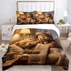 3pcs Anime Teddy Bear Bedding Set - Includes One Quilt Cover and Two Pillowcases (No Core) - Perfect for Bedroom Decor, Festive Gifts, Polye