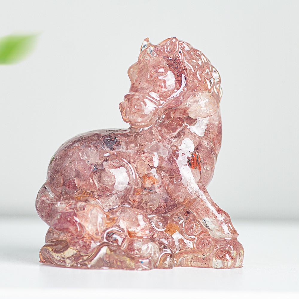 Natural Crystal Resin Figurine With Success Symbol For Home Decoration Gift
