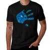 Handprint Blue Tshirt Lightweight Casual Summer Tshirt