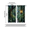 Set Of 2 Filtering Curtains Excluding Rods Non Movable Without Batteries Enchanted Forest Butterfly Use Bedrooms Curtain For Sleeping Area Made