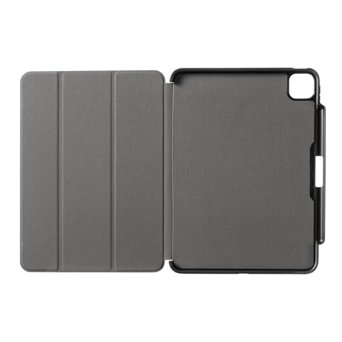 SANWA SUPPLY Hülle für iPad Air 11 Zoll (M3/2025, M2/2024) mit Stifthaltertasche und Ständer, Weiches Lederimitat Schwarz, PDA-IPAD1714BK2