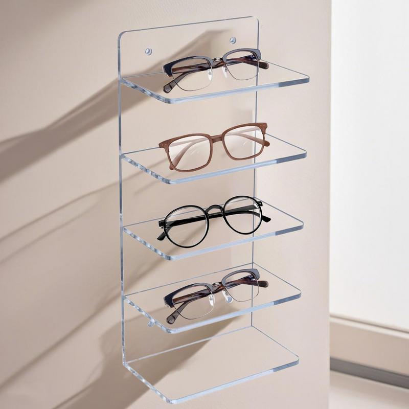 Sonnenbrillenständer Brillen-Displayständer Halter Aufbewahrungs-Organizer für 5-stöckige Brillen Acryl Schmuck Brillen-Display Heimdekoration