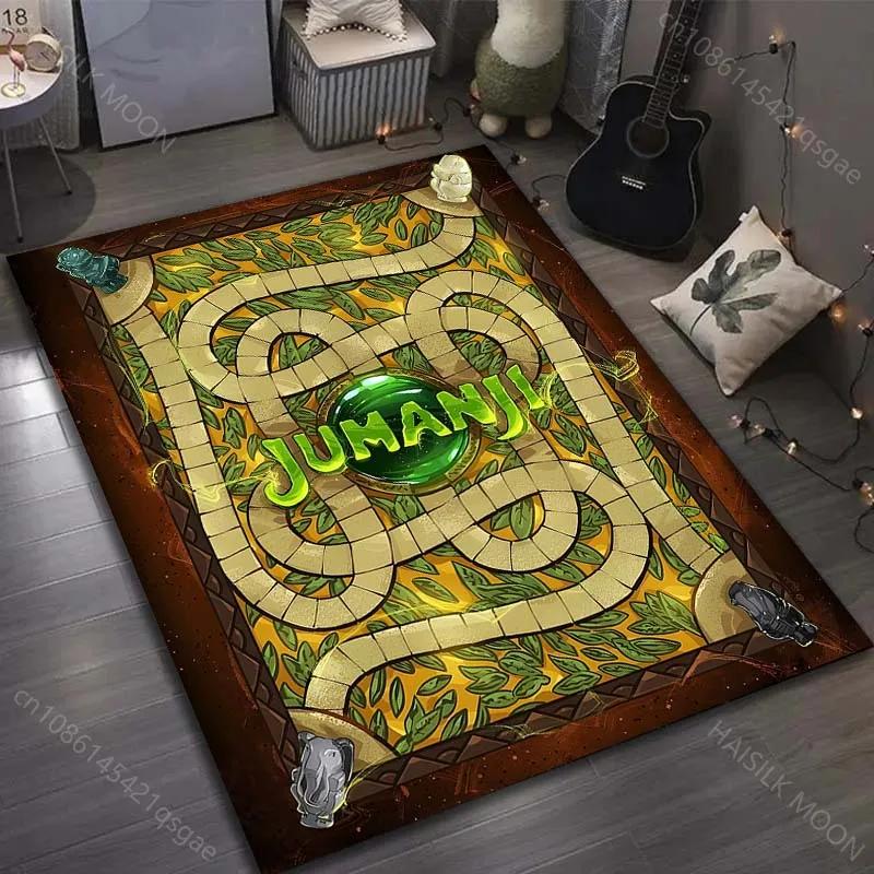3D Game Juman-Ji Print Carpet for Bedroom Living Room Mat Suitable for Bedroom Living Room Study Yoga Rug, Large Area Black Mat