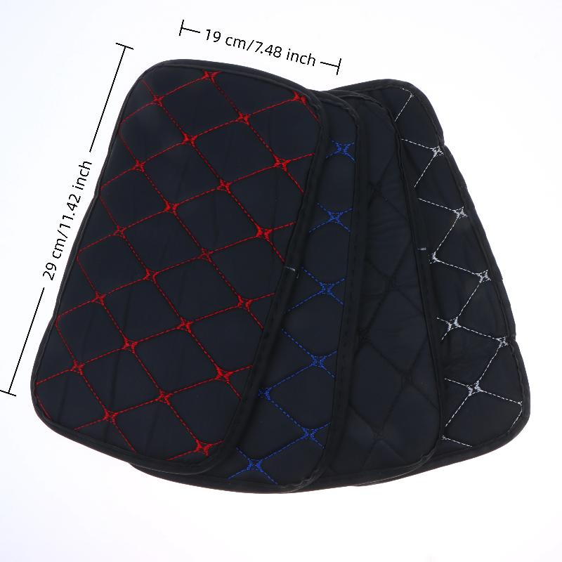 Universal Car Leather Armrest Mat Auto Armrests Storage Box Mats Dust-Proof Cushion Cover Armrest Protector Waterproof Interior