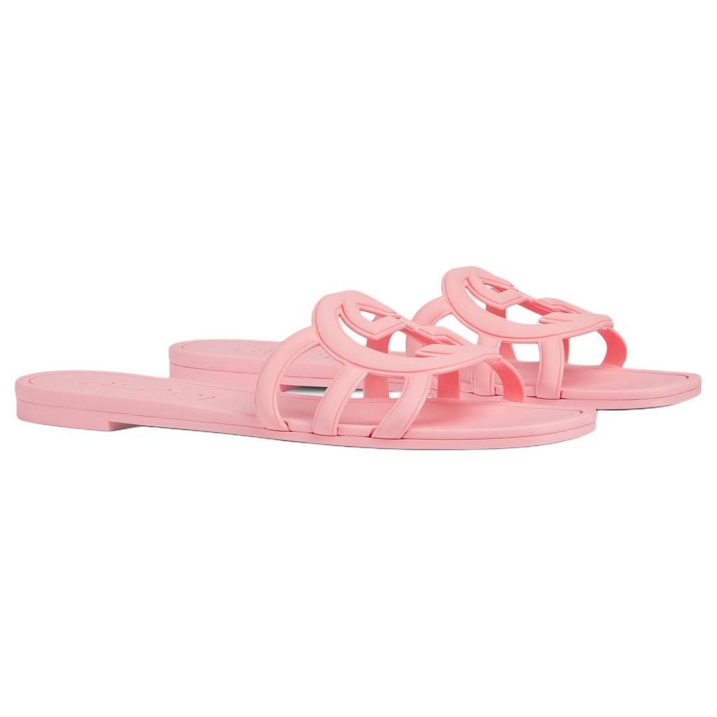 Gucci Interlocking Rubber Sole Slide Slippers Women's Pink 780307 J8700 5815
