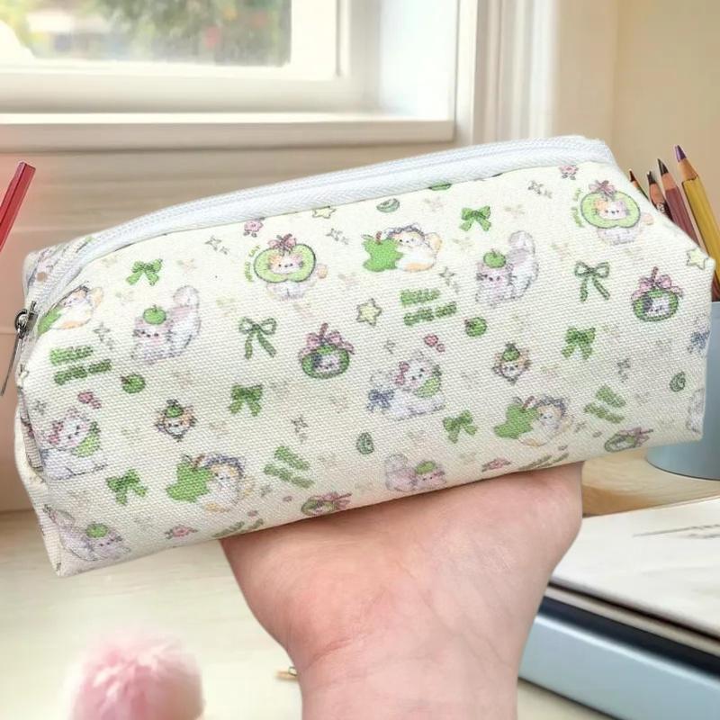 1PC Large Capacity Stationery Student Simplicity Korean Pencil Pouch Storage Bag Small Makeup Bag Travel Organizer Cosmetic Bag