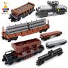 Creatieve Kleine Bouwstenen Duitse Goederentrein Rijtuigen Set - Steen/Kolen/Laagbed Wagens DIY Speelgoed